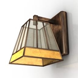 Starožitný 3D model nástěnné lampy