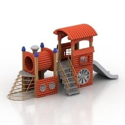 子供のためのスライド遊び場のおもちゃ3Dモデル