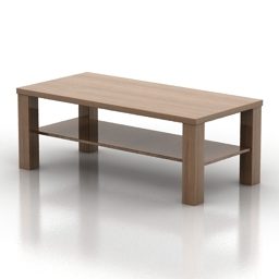 Small Square Coffee Table 3d model