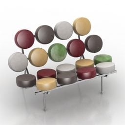 现代主义沙发棉花糖3d模型