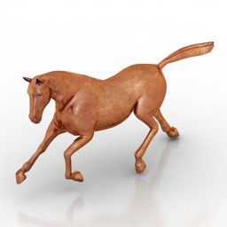彫刻馬食器3Dモデル