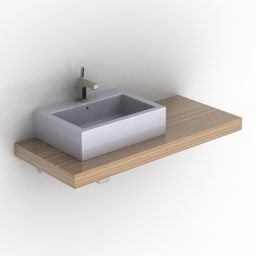 3д модель современной раковины для ванной комнаты
