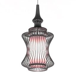 Antique Wire Cage Ceiling Lamp 3d model