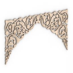 Arabic Wall Decoration Carved Style 3d model