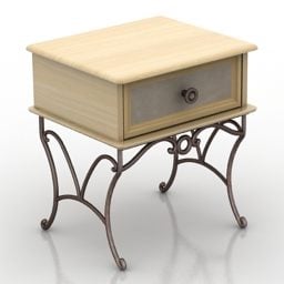Antik Nattduksbord Järnben 3d-modell