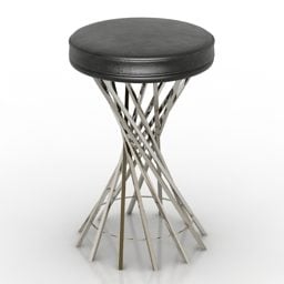Ronde kruk stoel Twist Leg 3D-model
