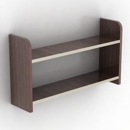 Study Bookcase Shelf 3d model