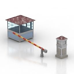 3D-Modell der Checkpoint-Gebäudearchitektur