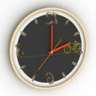 Круглые часы с черным циферблатом