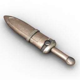 نموذج خنجر حديدي قديم ثلاثي الأبعاد