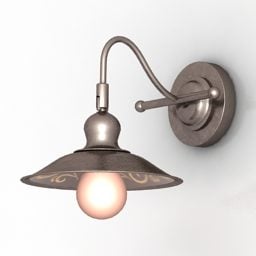 Lampada da applique antica in ottone Materiale modello 3d