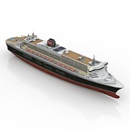 Modelo 3D do navio de cruzeiro Queen Mary