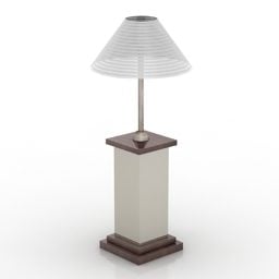 Lámpara de pie con soporte de columna modelo 3d