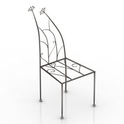 Art Wrought Iron Chair 3d model