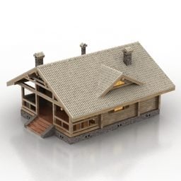 Model 3d Bumbung Rumput Rumah