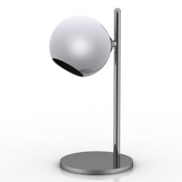 Lámpara de mesa con pantalla circular modelo 3d