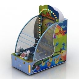 Modello 3d della scatola del gioco di slot machine