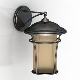 Lámpara de aplique de latón modelo 3d antiguo