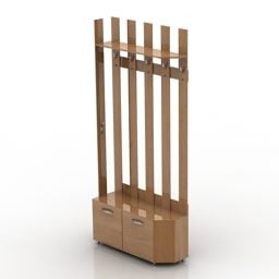 Modello 3d per rack per barra verticale