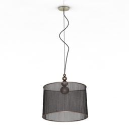 Pendant Ceiling Lamp Grey Shade 3d model