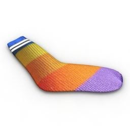 Värikäs sukka 3d-malli