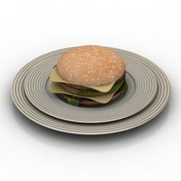 チーズバーガー食品3Dモデル