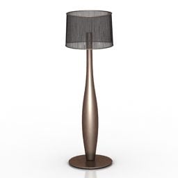Modern Floor Lamp With Chrome Stand 3d model