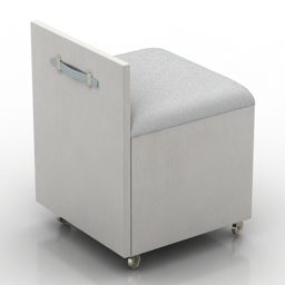 صندلی اثاثه یا لوازم داخلی مدل پشتی کم پشتی سه بعدی