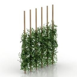 Buskar murgröna växtdekoration 3d-modell