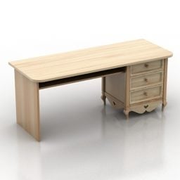 میز با کابینت مدل سه بعدی