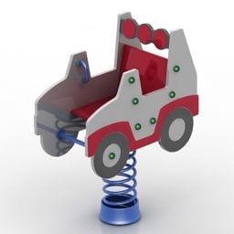 Modelo 3d de brinquedo de playground de salto de carro