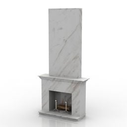 Fireplace Marble Finished 3d model