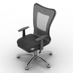 Mobilier de bureau avec fauteuil de style roues modèle 3D