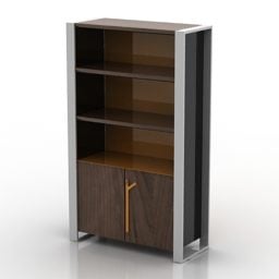 Modern Wooden Rack Shelf 3d model