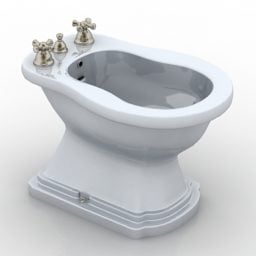 Modelo 3D de banheiro único estilo Simpe
