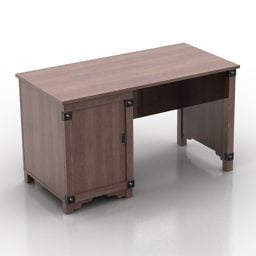 Work Table With One Door Cabinet 3d model