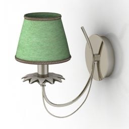 Boutique Sconce Lamp Green Shade 3d model
