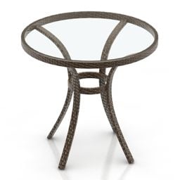 Outdoor Rattan Coffee Table 3d model