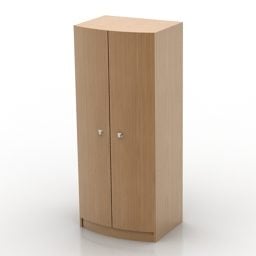Yksinkertainen puinen kaappi 3D-malli