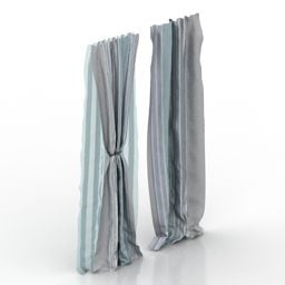 Collapsed Curtain Two Layers 3d model