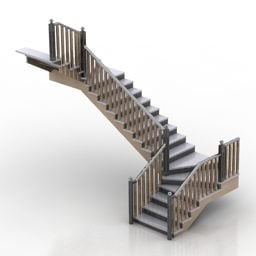 एल सीढ़ी 3डी मॉडल
