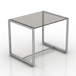 정사각형 유리 커피 테이블 3d 모델