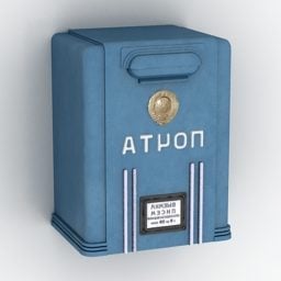 3D-Modell eines Briefkastens zur Wandmontage