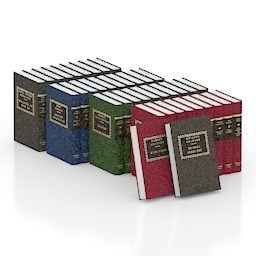 Books Stack Library 3d-modell