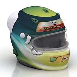 Casco Hamilton F1 modello 3d