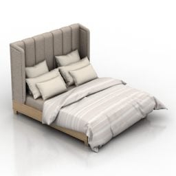 Double Bed Fratelli Furniture 3d model