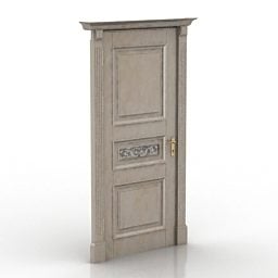 Starožitný dřevěný vyřezávaný rám dveří 3D model