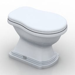 3д модель старинного сантехнического туалета