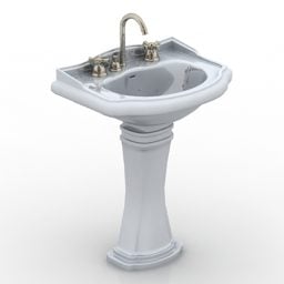 Antique Sink Ceramic 3d model