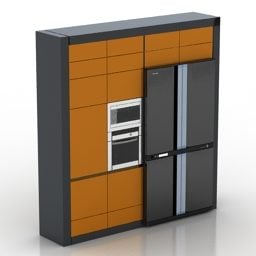 Koelkastrek voor keuken 3D-model